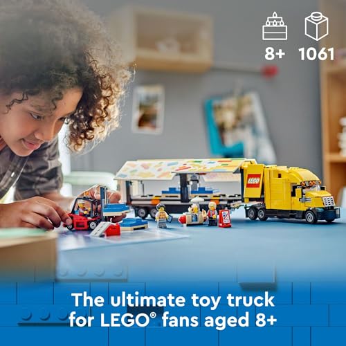 LEGO CITY YELLOW DELIVERY TRUCK TOY COMES WITH A SEMITRUCK MODEL, 60440 - Brand New