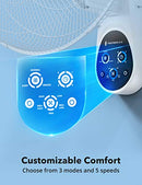 Wall Mount Fan 16" Wall Fan 5 Blade Oscillation Multifunctional Timer B0BZYT8VWL - Like New