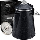 COLETTI CLASSIC PERCOLATOR COFFEE POT CAMPING PERCOLATOR CAMPFIRE COFFEE BLACK - Brand New