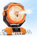 VELLRIVE PORTABLE MISTING FAN - 20000MAH RECHARGEABLE WATER FANS - ORANGE - Like New