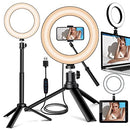 Selfie Ring Light Dimmable Desktop LED Circle Light with Tripod Stand - JI-01 Like New