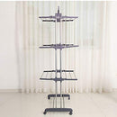 Kentaly Clothes Drying Rack 3-Tier Collapsible Rolling Dryer B08X475HPM - Grey - Like New