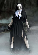 Adult Dreadful Nun Costume, Undead Sister Mary Catherine, Halloween Small Black - Brand New