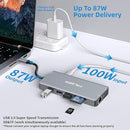 FALWEDI Laptop Docking Station Daul Monitor 12 in 1 USB C Hub Multiport - Silver - Like New
