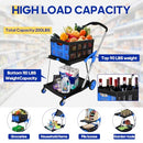 FAHKNS MULTIFUNCTIONAL FOLDING CART WHEELS THROUGH STORES, SHOPPING - BLUE - Brand New