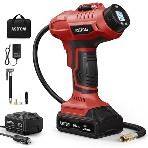 AstroAI Cordless Tire Inflator Air Compressor 20V 160PSI JY16P160-18 - RED - Like New