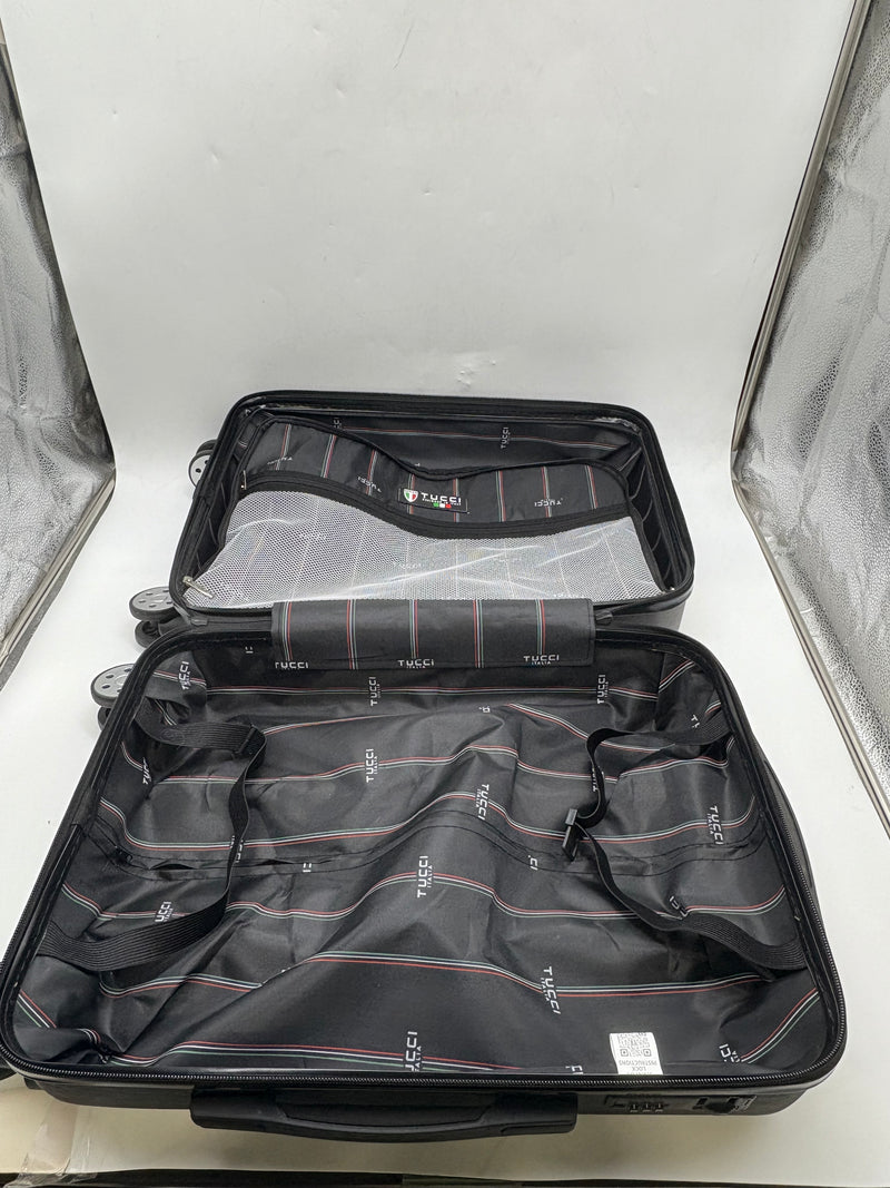 TUCCI DISEGNO ITALY 32" HARDSIDE LUGGAGE - CHARCOAL - Like New