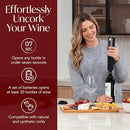 Fresco Electric Wine Opener Battery Operated with Stand and Built-in Foil Cutter - Like New
