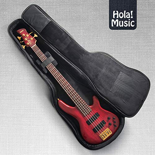 Hola! Music Electric Bass Guitar Case, GT/GTR & Bass, DLX-E-BAG - Gray - Like New