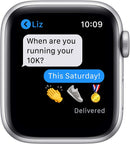 For Parts: APPLE WATCH SERIES 6 (GPS) 40MM SILVER ALUMINUM MG283LL/A CRACKED SCREEN