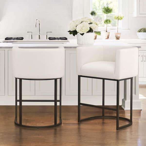 LUE BONA 26" LOW BACK BAR STOOL METAL FRAME COUNTER HEIGHT SET - Scratch & Dent