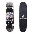 Playshion 31"x8" Complete Skateboard for Kids Adults Beginners Tiger - Brand New