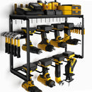 SPAMPUR POWER TOOL ORGANIZER 8 DRILL HOLDERS WALL MOUNT MCZ80009 - BLACK - Like New