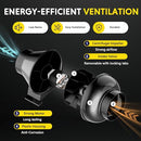 IPOWER 4 INCH INLINE DUCT FAN 195 CFM VENTILATION FAN IPOWER-4IN - BLACK - Like New