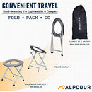 ALPCOUR PORTABLE TOILET SEAT COMMODE W/BUILT-IN BAG RACK ALPCOUR PTSMGY - GRAY - Like New