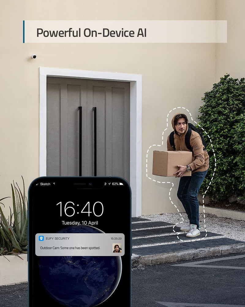 eufy Security Outdoor Cam E220 with 2K Resolution - WHITE - Brand New