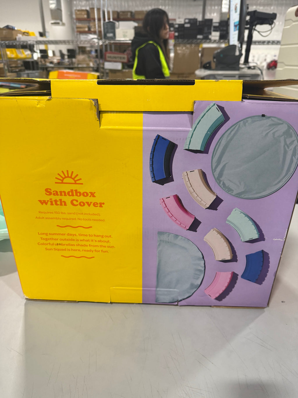 SUN SQUAD SANDBOX WITH COVER, AGES 18M+ - MULTICOLOR - Like New ...