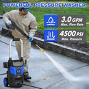 DGIVOVO ELECTRIC PRESSURE WASHER 4500PSI MAX 3.0GPM WITH 20FT HOSE - BLUE/BLACK - Like New