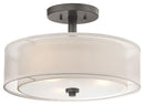 Minka Lavery 4107-172 Parsons Studio Semi-Flush 3-Light 180 Watts - Smoked Iron - Brand New