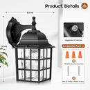 Brightever 2-Pack Dusk to Dawn Outdoor Wall Light Waterproof, 9033-A - BLACK - Like New
