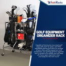 SafeRacks Golf Equipment Organizer Rack, Garage Storage Rack, Steel Wire - WHITE - Like New