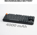 KEYCHRON K8 TENKEYLESS MECHANICAL KEYBOARD BACKLIGHT BLUETOOTH RED SWITCH - GRAY - Like New