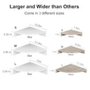 Alsonerbay White Corner Shelf Wall Mount, Set of 3 Floating Shelves for Storage - Like New