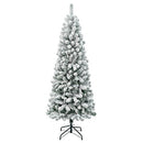 NATIONAL TREE FIRST TRADITIONS ACACIA FLOCKED TREE, MEDIUM, 6 FT - WHITE - Like New