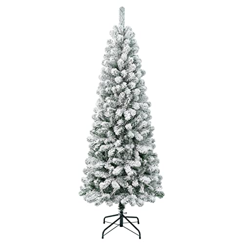NATIONAL TREE FIRST TRADITIONS ACACIA FLOCKED TREE, MEDIUM, 6 FT - WHITE - Like New