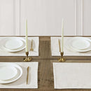 Laura Ashley Dothan Linen Blend Tablecloth, Set of 4 Placemats, Taupe - Brand New