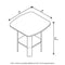 FURINNO SIMPLE DESIGN END TABLE, 2-PACK, FRENCH OAK - GRAY BLACK - Like New
