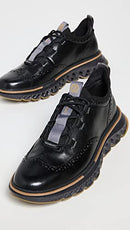 C36508 COLE HAAN MEN'S 5.ZEROGRAND WINGTIP SNEAKERS BLACK/PAVEMENT SIZE 7W - Like New