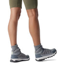 COLUMBIA WOMENS STRATA TRAIL MID WATERPROOF GREY STEEL/SAGE LEAF SIZE 7.5 - Like New