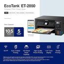 Epson EcoTank ET-2850 Wireless Color All-in-One Cartridge-Free Medium - Black Like New