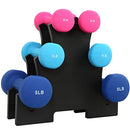 PONE FIRST Neoprene Coated Dumbbell Free Hand Weight Set with Rack 20Lb - Brand New