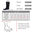 landchief Women's Knee High Rain Boots PVC Waterproof Size: 8 - Black/Polka Dots - Like New