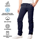 GALAXY BY HARVIC MEN’S HEAVYWEIGHT FLEECE-LINED STRETCH PANTS NAVY SIZE: 40x31 - Brand New