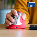 R-GO HE SPORT VERTICAL ERGONOMIC MOUSE WIRELESS BLUETOOTH RED - Like New