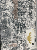 KATHY IRELAND HOME FLANNEL PLUSH AREA RUG 4X6 FT ANTI-SLIP - TAN/GREEN/WHITE - Like New