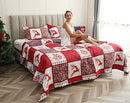 Kebury Quilt Set Full/Queen Size Christmas Rustic Quilt Set B0B4G43CCL - Red - Brand New