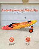 VEVO KAYAK CART, LOAD CAPACITY OF 280L, 10" TIRES Y02017 - ORANGE/BLACK - Brand New