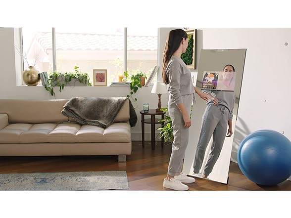 THIN CAST CAPSTONE TOUCH SCREEN SMART MIRROR 22.5IN X 60 IN - ALUMINUM - Like New