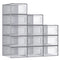 SONGMICS SHOE BOXES PACK OF 12 SHOE STORAGE ORGANIZERS ULSP006G12 - GRAY - Like New