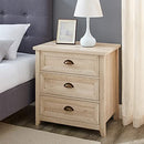 WALKER EDISON HAZEL MODERN FARMHOUSE DRAWER NIGHTSTAND WHITE OAK - WHITE OAK - Like New