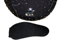 BK BACK2 BLING NECK SUPPORT MEMORY FOAM TRAVEL PILLOW W/ SATCHEL - BLACK/SILVER - Like New