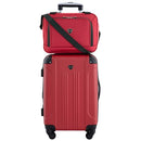 TRAVELERS CLUB CHICAGO HARDSIDE EXPANDABLE SPINNER LUGGAGE 5 PIECE SET - Red - Like New