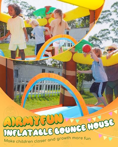 AIRMYFUN GORILLA JUNGLE INFLATABLE BOUNCE HOUSE 10FT X 4FT BOUNCY CASTLE - Like New