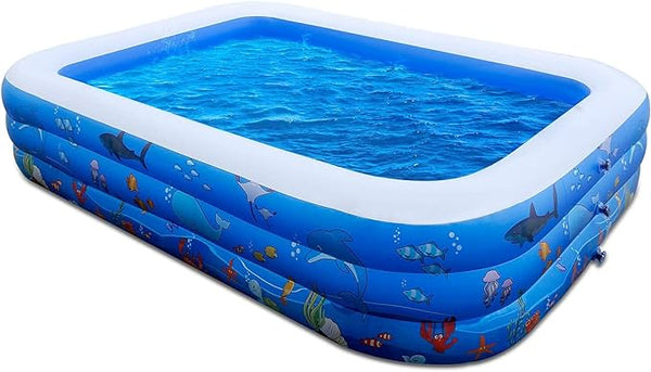 FUNAVO Inflatable Swimming Pools 100" X71" X22" Family Swimming - Scratch & Dent