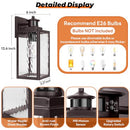 BRIGHTEVER 13.6" Motion Sensor Outdoor Wall Sconce Lantern, 2 Modes, B05082PG - Brand New