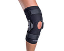 81-07588 DONJOY DELUXE HINGED KNEE WRAPAROUND OPEN 23.5" - 26.5" X-LARGE - BLACK - Like New